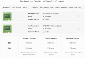 VideoProc Converter - Intel Xeon W-3223 8-core