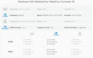 VideoProc Converter - Intel Core i7-12700F 12-core