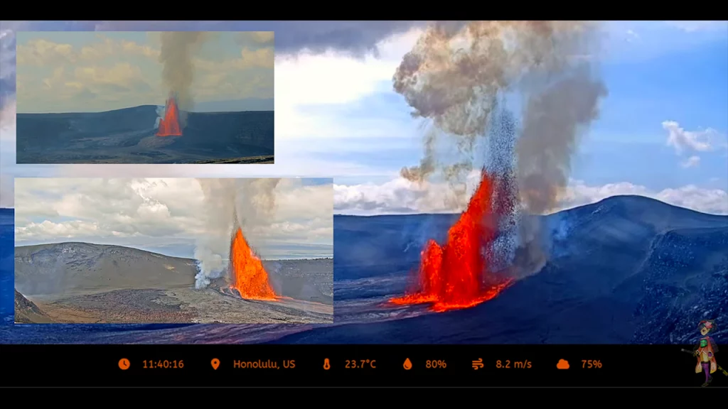 VOD: Kilauea Eruption (Episode 40 lava fountaining) with audio