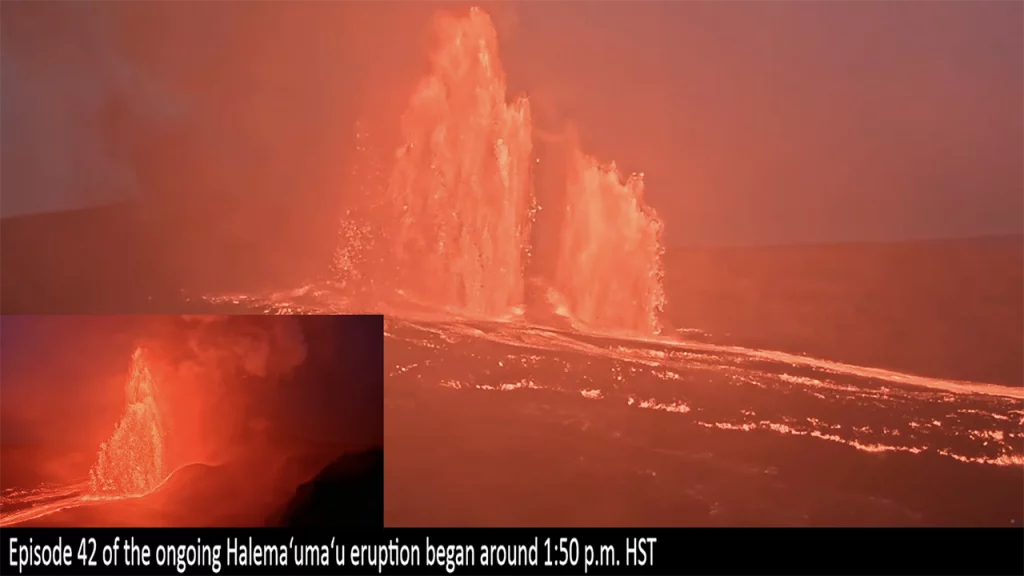 VOD: Kilauea Eruption (Episode 42 lava fountaining)