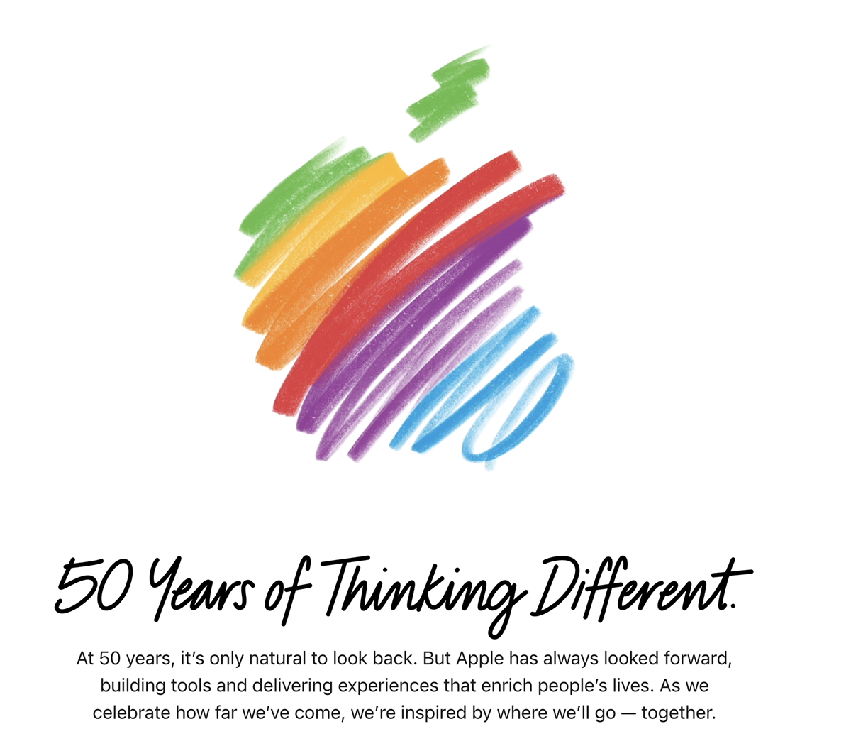 Apple 50 years of thinking different